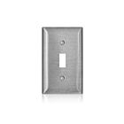 Leviton SS1-40 Plaque murale pour interrupteur à bascule standard en acier inoxydable série C 302-304 1G