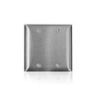 Leviton SS23-40 Plaque murale vierge standard en acier inoxydable série C 302-304 2G