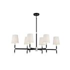 Lustre linéaire Savoy House Brody 1-1631-6-173 6 Lumières 360W Noir mat avec accents en nickel poli