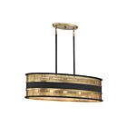 Lustre linéaire Savoy House Eclipse 1-1813-5-143 5 Lumières 300W Noir mat avec accents en laiton chaud