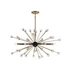 Lustre linéaire Savoy House Ariel 1-1858-6-62 6 Lumières 360W Noir Como avec or