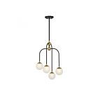 Lustre Savoy House Couplet 1-6697-4-143 4 Lumières 240W Noir mat avec laiton chaud