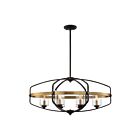 Lustre linéaire Savoy House Kirkland 1-8042-6-79 6 Lumières 360W Bronze anglais et laiton chaud