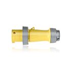 Leviton 3100P4WLEV Fiche à broche et manchon 100A - Jaune