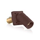 Leviton 16R27-UH Prise de panneau mâle 45 degrés série 16, marron 