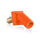 Leviton 16R27-UO Prise de panneau mâle 45 degrés série 16, orange 