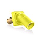Leviton 16R27-UY Prise de panneau mâle à 45 degrés, série 16, jaune 