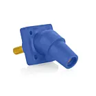 Leviton 16R30-1UB Prise de panneau femelle bleue 16, 45 degrés, goujon fileté de 1,125 po 