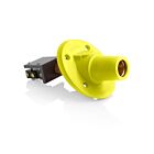 Leviton 17RSW-SY Prise de casserole 30 degrés série 17 F avec interrupteur jaune 