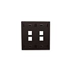 Leviton 42080-4EP Plaque murale Quickport 4Pt noire