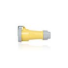 Leviton 320C4WLEV Connecteur à broche et manchon 20A - Jaune