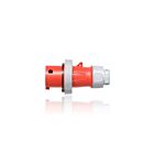 Leviton 320P7WLEV Fiche à broche et manchon 20A - Rouge