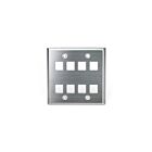 Leviton 43080-2S8 PbAcier inoxydable 8 ports 2G Q/Port résistantAux intempéries