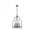 Suspendu Savoy House Essentials Diplomat 3-6612-4-89 4 Lumières 240W Noir Mat