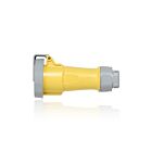 Leviton 330C4WLEV Connecteur à broche et manchon 30A - Jaune