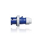 Leviton 330P6WLEV Fiche à broche et manchon 30A - Bleu