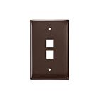 Leviton 41091-2BN Plaque murale marron à 2 ports