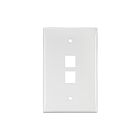 Leviton 41091-2WN Plaque murale blanche à 2 ports