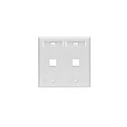 Leviton 42080-2WP Plaque murale blanche à 2 ports Quickport