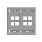 Leviton 42080-8GP Plaque murale Quickport 8Pt G