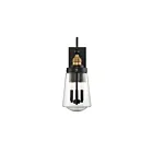 Lanterne murale d'extérieur Savoy House 5-2068-51 Macauley 3-lumières 120W Noir vintage avec laiton chaud