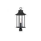 Lanterne de poteau extérieure Savoy House Hancock 5-454-BK 1-Lumière 60W Noir mat