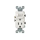 Leviton 5225-W Interrupteur/prise combo blanc 