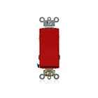 Leviton 5624-2R Interrupteur silencieux à bascule rouge