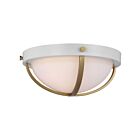 Plafonnier Nuvo Lighting Lincoln 60-7662 2-lumières Blanc mat