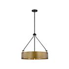 Suspendu à tige Nuvo Lighting 60-7693 Halter 4-Lumières Noir mat