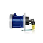 Leviton 460R9WLEV Prise à broche et à manchon de 60 A - Bleu 