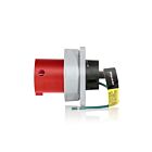 Leviton 360B7WLEV Entrée broche et manchon 60A - Rouge