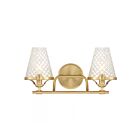 Savoy House 8-3596-2-322 Candler 2-Lumières 120W Laiton Vanité 