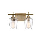 Luminaire de vanité Savoy House Essentials 8-4030-2-322 Octave 2 Lumières 120W Laiton chaud