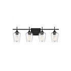 Luminaire de vanité Savoy House Essentials 8-4030-4-BK Octave 4 Lumières 240W Noir