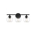Luminaire de vanité Savoy House Essentials 8-4050-3-BK Carson 3 Lumières 180W Noir mat