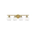 Luminaire de vanité Savoy House Essentials 8-4050-4-322 Carson 4 Lumières 240W Laiton chaud