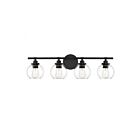 Luminaire de vanité Savoy House Essentials 8-4050-4-BK Carson 4 Lumières 240W Noir mat