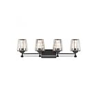 Luminaire de vanité Savoy House Essentials 8-6001-4-BK Garnet 4 Lumières 240W Noir mat