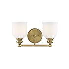 Luminaire de vanité Savoy House Essentials 8-6836-2-322 Melrose 2 Lumières 120W Laiton chaud
