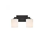 Luminaire de vanité Savoy House Essentials 8-7710-2-BK Whitney 2 Lumières 120W Noir mat