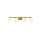 Luminaire de vanité Savoy House Essentials 8-7710-4-322 Whitney 4 Lumières 240W Laiton chaud