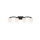 Luminaire de vanité Savoy House Essentials 8-7710-4-BK Whitney 4 Lumières 240W Noir mat