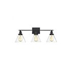 Luminaire de vanité Savoy House Essentials 8-9130-3-BK Drake 3 Lumières 180W Noir