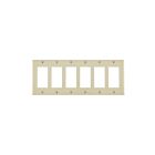 Leviton 80436-T Plaque murale 6 groupes, amande claire