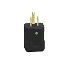 Leviton 8256-VB Prise Python noire de qualité hospitalière, 2 pôles, 3 fils, 5 15P, 15A125V