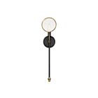 Applique Murale Savoy House Oberyn 9-9157-1-51 1 Lumière Noir Vintage Avec Laiton Chaud
