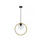 Suspendu Artcraft  Lugano AC10890VB noir et laiton vintage