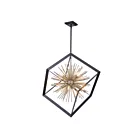 Lustre Artcraft Sunburst AC11440 60W 8-lumières noir mat et laiton satiné