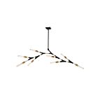 Lustre Artcraft Filiali AC11538 40W 8-lumières noir et laiton 